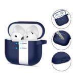 Tech-Protect Silicone Hook Navy Blue Kryt AirPods 4