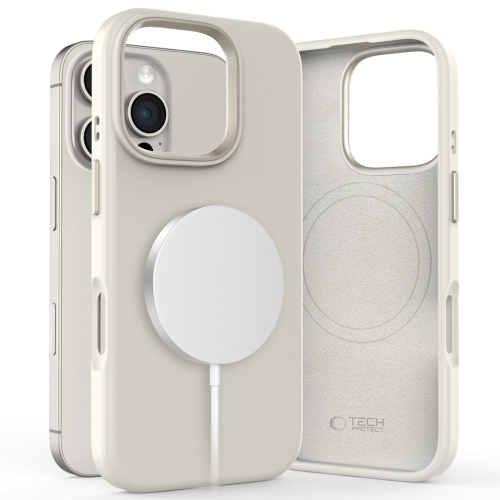 Tech-Protect Silicone Pure MagSafe Cosmic Latte Kryt iPhone 16 Pro