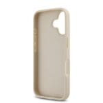 DKNY PU Leather Repeat Pattern Tonal Stripe Pink Kryt iPhone 16 Plus
