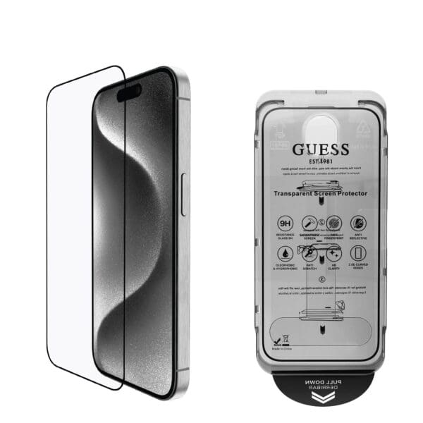 Guess Tempered Glass 2.5D Black iPhone 16