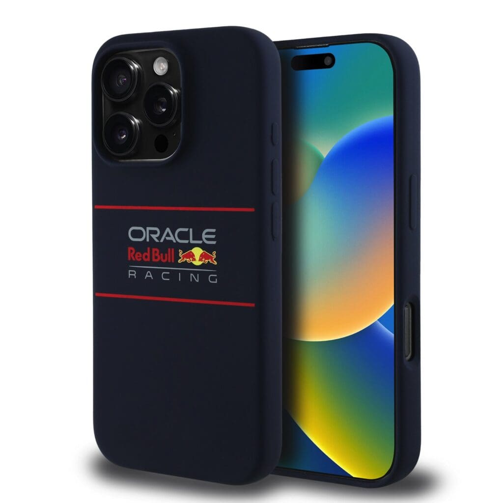 Red Bull Silicone Horizontal Logo MagSafe Navy Kryt iPhone 16 Pro