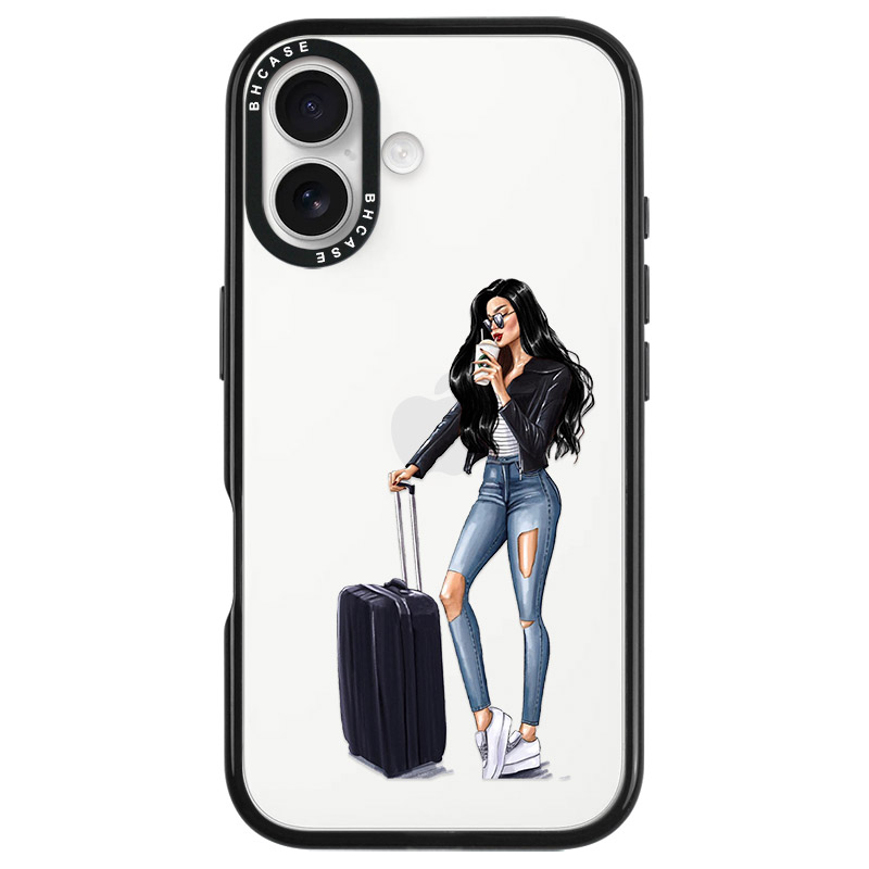 Woman Black Haired With Baggage Kryt iPhone 16