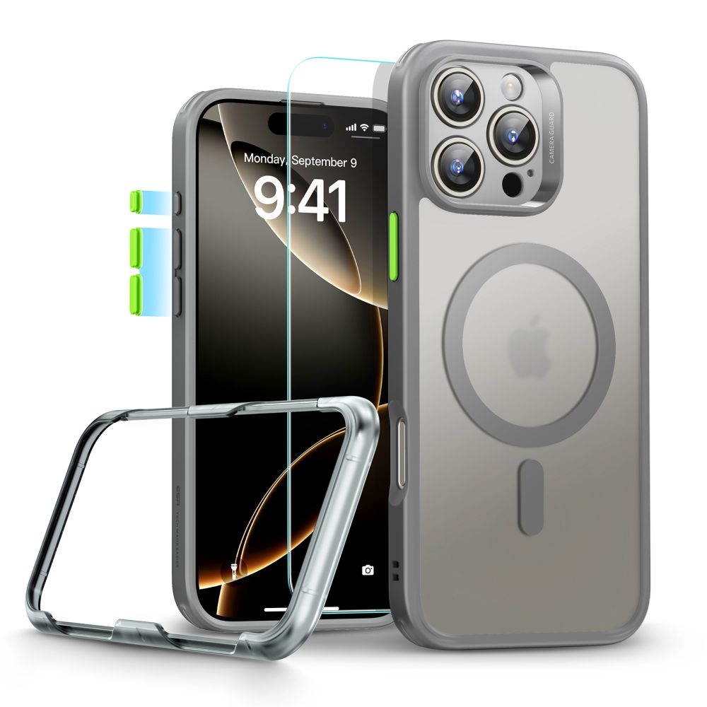 ESR Classic Pro Set Halolock MagSafe Frosted Grey Kryt iPhone 16 Pro