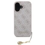 Guess 4G Charm Tone on Tone Pink Kryt iPhone 16