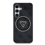 Guess IML 4G Glitter and Triangle Logo MagSafe Black Kryt Samsung Galaxy S25