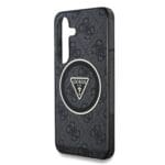 Guess IML 4G Glitter and Triangle Logo MagSafe Black Kryt Samsung Galaxy S25