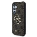 Guess PU 4G Metal Logo Brown Kryt Samsung Galaxy S25
