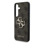 Guess PU 4G Metal Logo Brown Kryt Samsung Galaxy S25