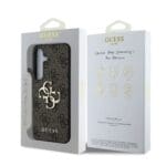 Guess PU 4G Metal Logo Brown Kryt Samsung Galaxy S25