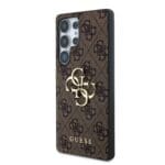 Guess PU 4G Metal Logo Brown Kryt Samsung Galaxy S25 Ultra