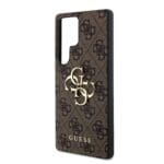 Guess PU 4G Metal Logo Brown Kryt Samsung Galaxy S25 Ultra
