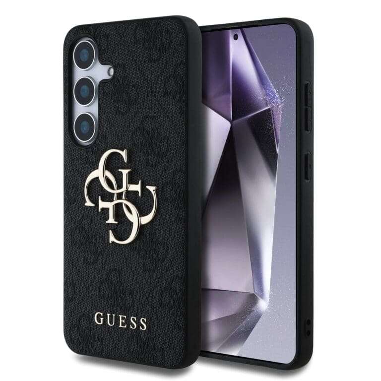 Guess PU 4G Metal Logo Grey Kryt Samsung Galaxy S25 Plus