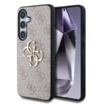 Guess PU 4G Metal Logo Pink Kryt Samsung Galaxy S25