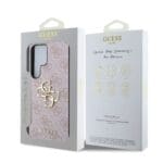 Guess PU 4G Metal Logo Pink Kryt Samsung Galaxy S25 Ultra