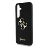 Guess PU Fixed Glitter 4G Metal Logo Black Kryt Samsung Galaxy S25 Plus