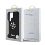 Guess PU Fixed Glitter 4G Metal Logo Black Kryt Samsung Galaxy S25 Ultra
