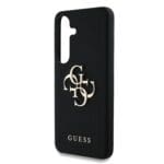 Guess PU Grained 4G Metal Logo Black Kryt Samsung Galaxy S25