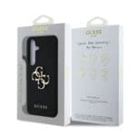 Guess PU Grained 4G Metal Logo Black Kryt Samsung Galaxy S25