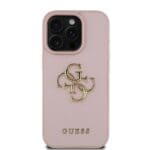 Guess PU Grained 4G Metal Logo Pink Kryt iPhone 16 Pro