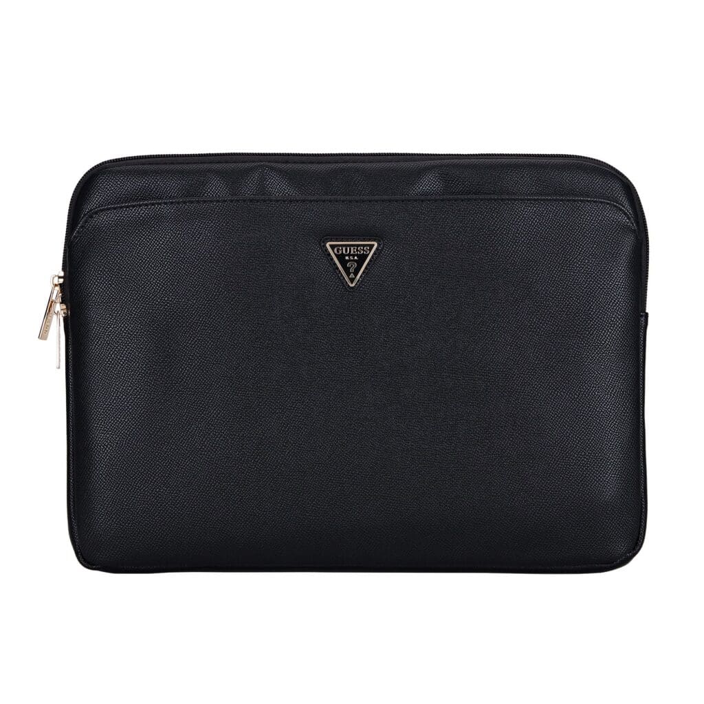 Guess PU Grained Triangle Logo NoteBook 14" Black