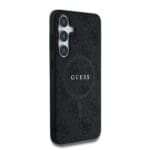Guess PU Leather 4G Colored Ring MagSafe Black Kryt Samsung Galaxy S25
