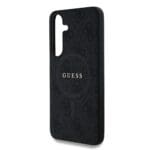Guess PU Leather 4G Colored Ring MagSafe Black Kryt Samsung Galaxy S25 Plus