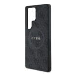 Guess PU Leather 4G Colored Ring MagSafe Black Kryt Samsung Galaxy S25 Ultra
