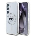 Karl Lagerfeld IML Choupette Head MagSafe Transparent Kryt Samsung Galaxy S25 Plus
