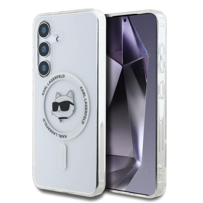 Karl Lagerfeld IML Choupette Head MagSafe Transparent Kryt Samsung Galaxy S25 Plus