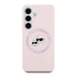 Karl Lagerfeld Liquid Silicone K&CH Heads MagSafe Pink Kryt Samsung Galaxy S25 Plus