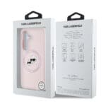 Karl Lagerfeld Liquid Silicone K&CH Heads MagSafe Pink Kryt Samsung Galaxy S25 Plus