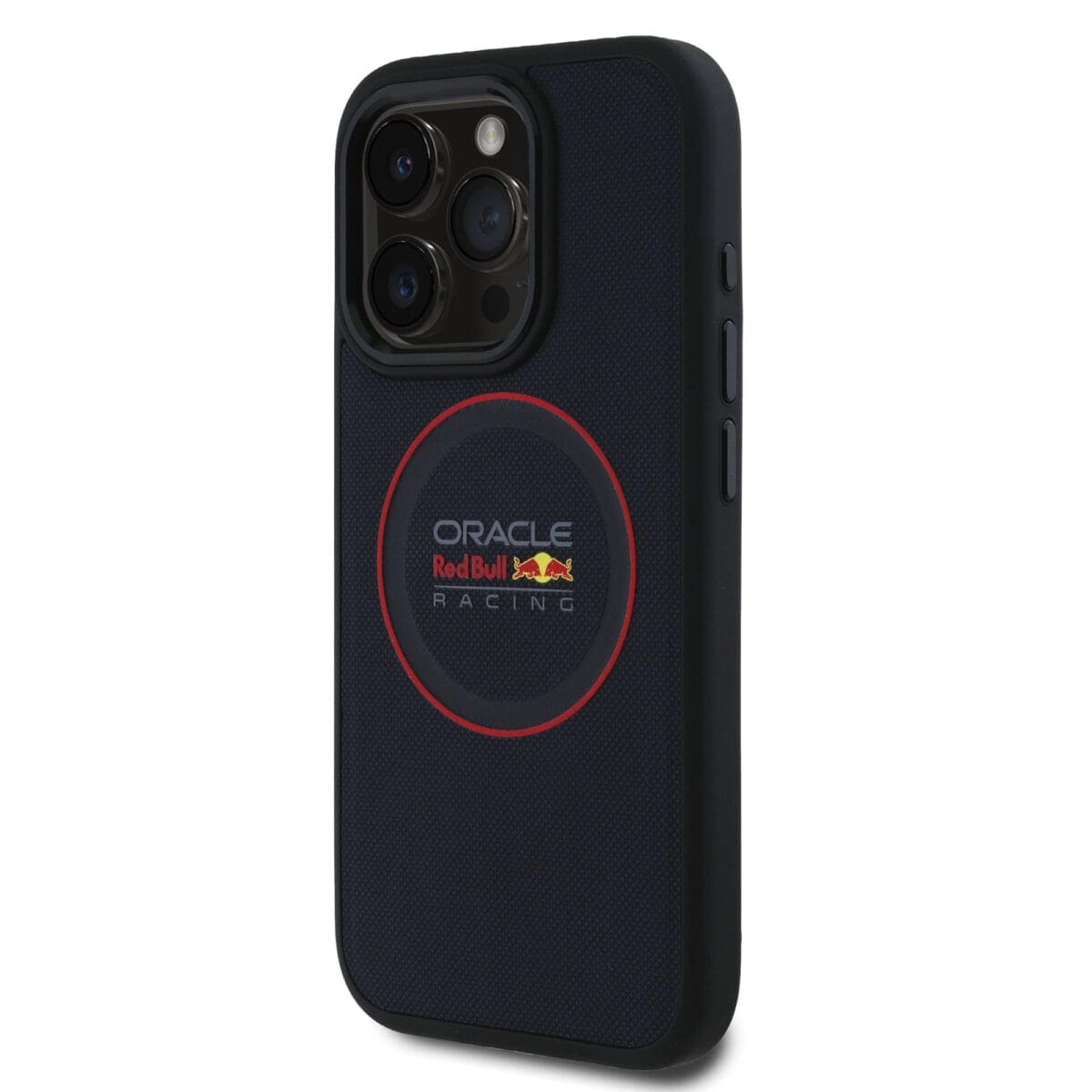 Red Bull PU Leather Red Ring MagSafe Navy Kryt iPhone 15 Pro