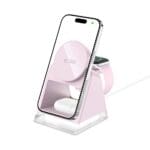 Tech-Protect Qi15W-A43 3In1 Magnetic MagSafe Wireless Charger Baby Pink