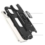 Armored Case With A Finger Holder For Plus Wozinsky Ring Armor - Gold Kryt iPhone 15 Plus
