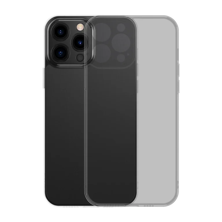 Baseus Frosted Glass Case Cover Hard Cover With Gel Frame Black (Arws000401) iPhone 13 Pro