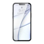 Baseus Frosted Glass Case Cover Hard Cover With Gel Frame Black (Arws001001) iPhone 13 Pro