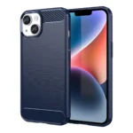 Carbon Case Case Flexible Gel Back Cover Blue Kryt iPhone 14
