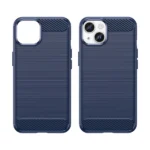 Carbon Case Case Flexible Gel Back Cover Blue Kryt iPhone 14