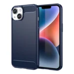 Carbon Case Case Flexible Gel Back Cover Blue Kryt iPhone 14
