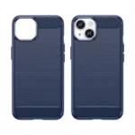 Carbon Case Case Flexible Gel Back Cover Blue Kryt iPhone 14