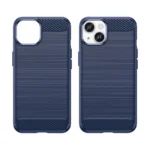 Carbon Case Case Flexible Gel Back Cover Blue Kryt iPhone 14