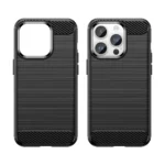 Carbon Case Flexible Gel Back Cover Black Kryt iPhone 14 Pro