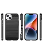 Carbon Case For Plus Flexible Gel Back Cover Black Kryt iPhone 14 Plus