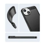 Carbon Case For Plus Flexible Gel Back Cover Black Kryt iPhone 14 Plus