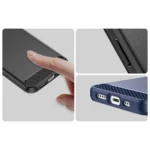 Carbon Case For Plus Flexible Gel Back Cover Blue Kryt iPhone 14 Plus