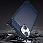 Carbon Case For Plus Flexible Gel Back Cover Blue Kryt iPhone 14 Plus