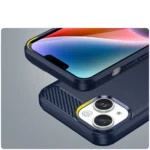 Carbon Case For Plus Flexible Gel Back Cover Blue Kryt iPhone 14 Plus