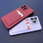 Card Armor Case Pouch Cover For Card Wallet Silicone Air Bag Armor Case Raspberry Kryt iPhone 12 Pro Max