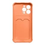 Card Armor Case Pouch Cover For Card Wallet Silicone Air Bag Armor Cover Orange Kryt iPhone 12 Pro Max