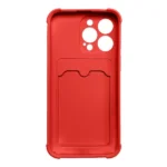 Card Armor Case Pouch Cover For Card Wallet Silicone Air Bag Armor Cover Red Kryt iPhone 13 Pro Max